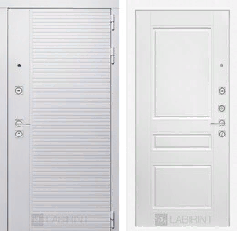 Входная металлическая дверь PIANO WHITE 03 - Белый софт