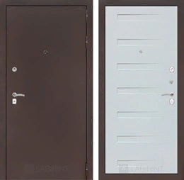 Входная металлическая дверь CLASSIC антик медный 14 - Дуб кантри белый горизонтальный