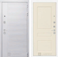 Входная металлическая дверь PIANO WHITE 03 - Крем софт