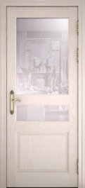 Межкомнатная дверь Versales 40006 ясень перламутр, стекло