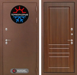 Входная металлическая дверь Термо Магнит 03 - Орех бренди