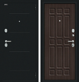 Входная металлическая дверь Мило Букле черное/Wenge Veralinga