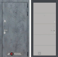 Входная металлическая дверь Бетон 13 - Грей софт