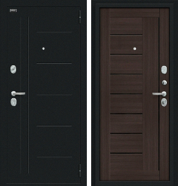 Входная металлическая дверь Проф Букле черное/Wenge Veralinga