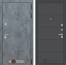 Входная металлическая дверь Бетон 13 - Графит софт