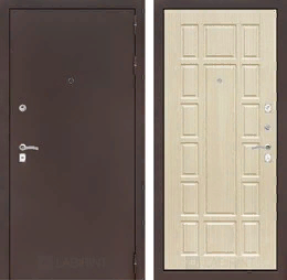Входная металлическая дверь CLASSIC антик медный 12 - Беленый дуб