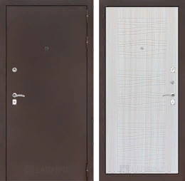 Входная металлическая дверь CLASSIC антик медный 06 - Сандал белый