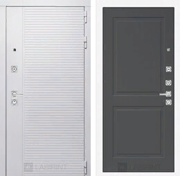 Входная металлическая дверь PIANO WHITE 11 - Графит софт
