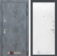 Входная металлическая дверь Бетон 24 - Белый софт