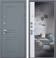 Входная металлическая дверь Челси с зеркалом Силк Титан