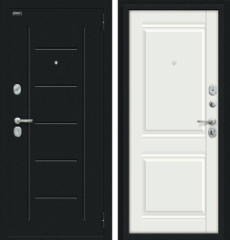 Входная металлическая дверь Некст Kale Букле черное/Off-white