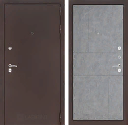 Входная металлическая дверь CLASSIC антик медный 21 - Бетон светлый