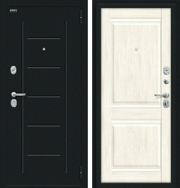 Входная металлическая дверь Некст Kale Букле черное/Nordic Oak