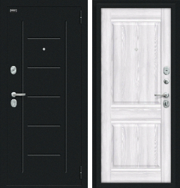 Входная металлическая дверь Некст Kale Букле черное/Riviera Ice