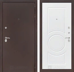 Входная металлическая дверь CLASSIC антик медный 23 - Белый софт