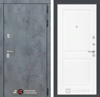Входная металлическая дверь Бетон 11 - Белый софт