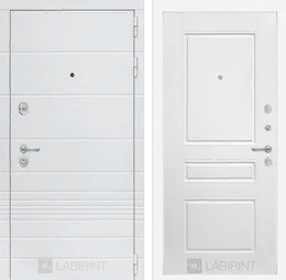Входная металлическая дверь Трендо 03 - Белый софт