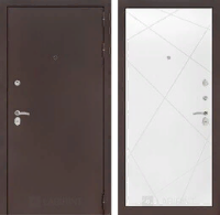 Входная металлическая дверь CLASSIC антик медный 24 - Белый софт