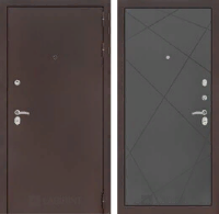 Входная металлическая дверь CLASSIC антик медный 24 - Графит софт