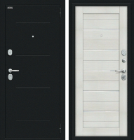 Входная металлическая дверь Техно Kale Букле черное/Bianco Veralinga