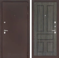 Входная металлическая дверь CLASSIC антик медный 10 - Дуб филадельфия графит
