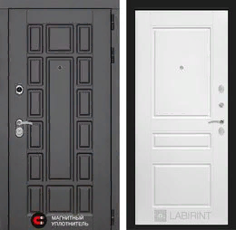 Входная металлическая дверь Нью-Йорк 03 - Белый софт
