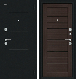 Входная металлическая дверь Техно Kale Букле черное/Wenge Veralinga