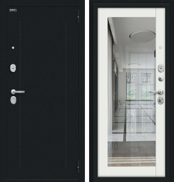 Входная металлическая дверь Флэш Kale Букле черное/Off-white