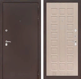 Входная металлическая дверь CLASSIC антик медный 04 - Беленый дуб