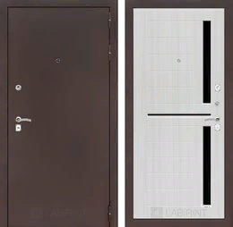 Входная металлическая дверь CLASSIC антик медный 02 - Сандал белый