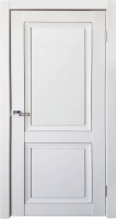 Межкомнатная дверь Деканто ПДГ 1 бархат white вставка черная, глухая