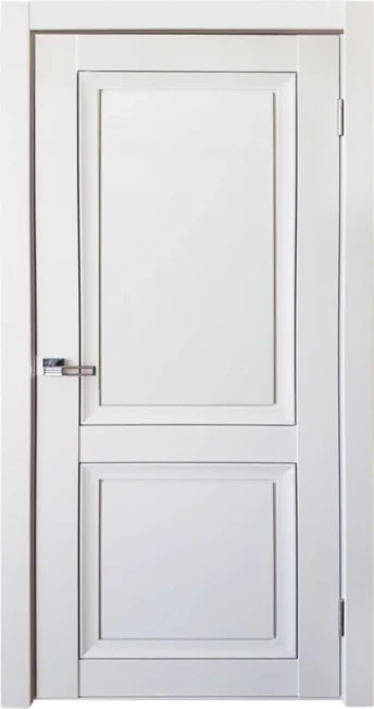 Межкомнатная дверь Деканто ПДГ 1 бархат white вставка черная, глухая