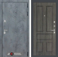 Входная металлическая дверь Бетон 10 - Дуб филадельфия графит