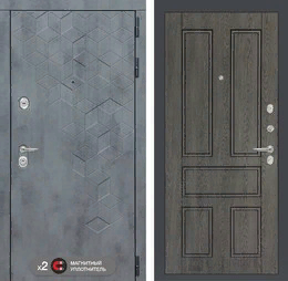 Входная металлическая дверь Бетон 10 - Дуб филадельфия графит