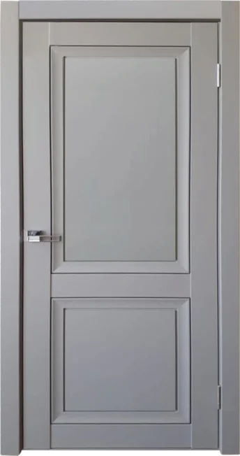 Межкомнатная дверь Деканто ПДГ 1 бархат grey вставка черная, глухая