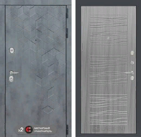Входная металлическая дверь Бетон 06 - Сандал серый