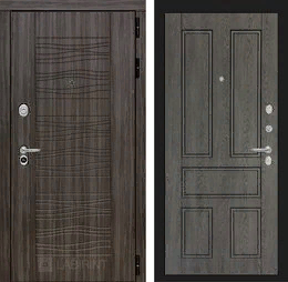 Входная металлическая дверь SCANDI 10 - Дуб филадельфия графит