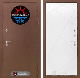 Входная металлическая дверь Термо Магнит 24 - Белый софт