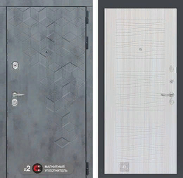 Входная металлическая дверь Бетон 06 - Сандал белый