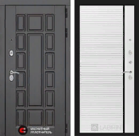 Входная металлическая дверь Нью-Йорк 22 - Белый софт, черная вставка