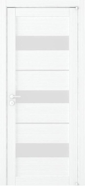 Межкомнатная дверь Eco-Light 2126 белый велюр, стекло