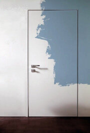 Скрытая дверь под покраску 0Z INVISIBLE с алюминиевой кромкой
